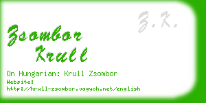 zsombor krull business card